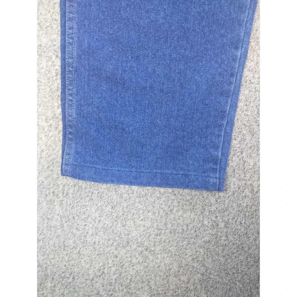 Wrangler Straight Leg Blue Jeans Size 42 x 28 85900DW Dark Wash Western Chore - Picture 6 of 16